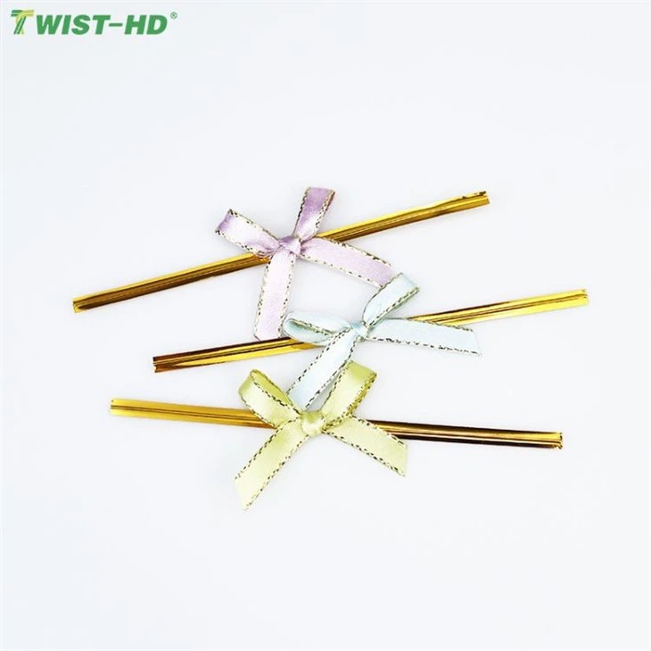Custom Printable Pre Tied Bow With Wire Twist Tie