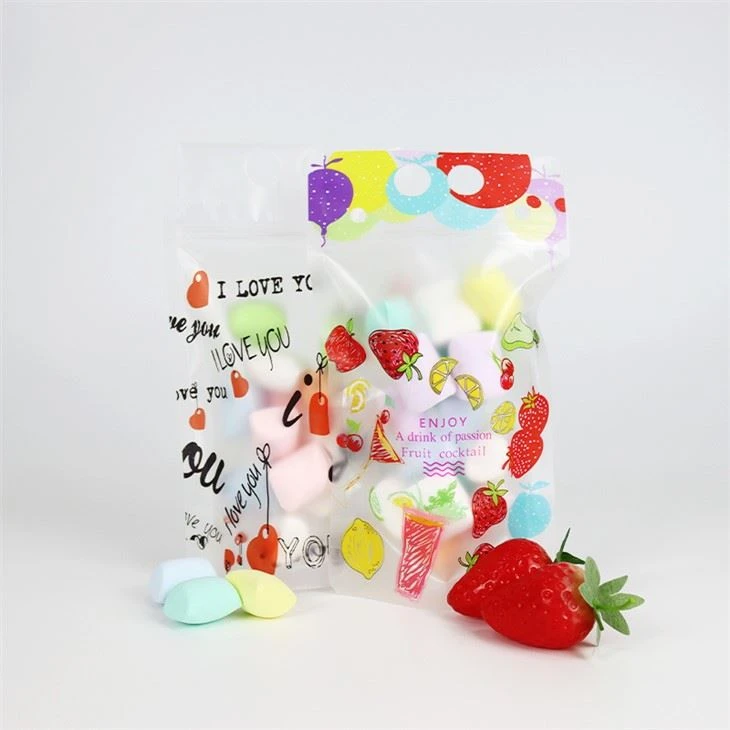 Three Side Sealing Transparent Custom Food Plastic Middle Sealing Bag